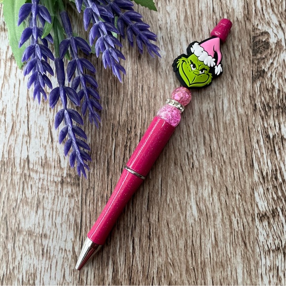 Handcrafted Ginger Tree Pens Beaded Unique Artisan Gifts Office Accessories - Picture 4 of 9